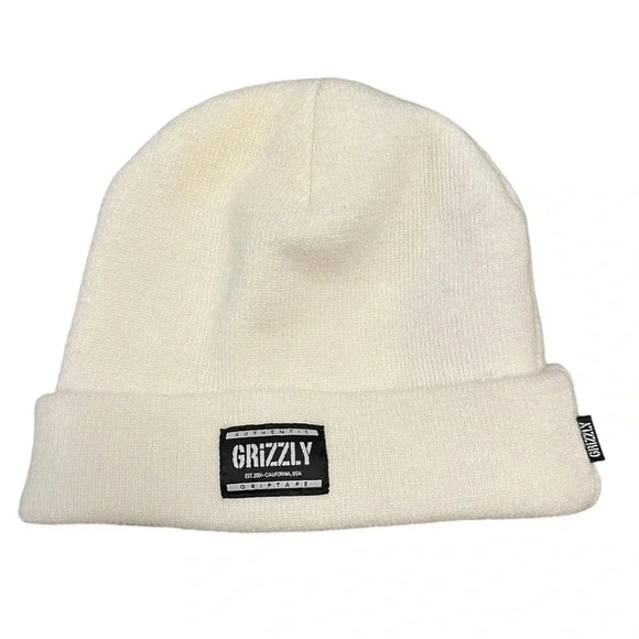 grizzly Other - GRIZZLY STAMP FOLD  BEANIE OFF WHITE